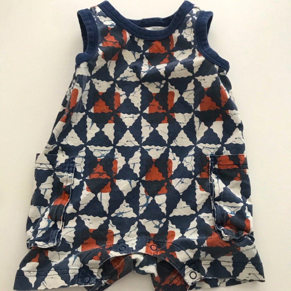 EUC Tea Collection Cargo Pocket Tank Romper